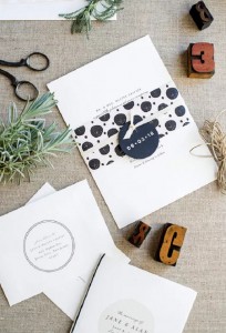 Polka dot invitations