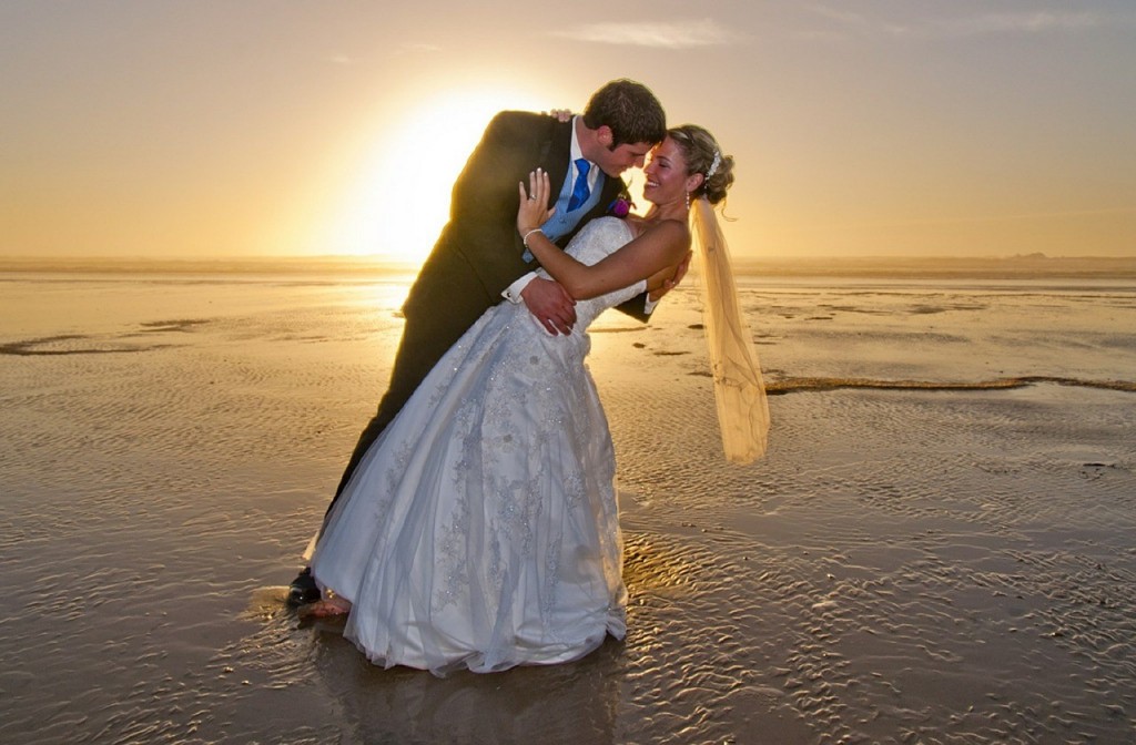 Romance of a beach wedding