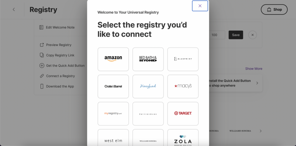 adding withjoy to your wedding registry