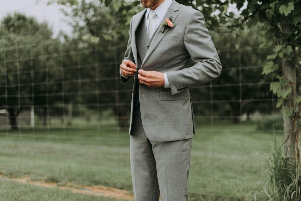 Stylish suit for the groom