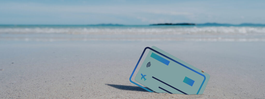 credit-card in the sand